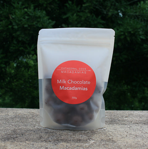 Milk Chocolate Coated Organic Macadamia Nuts 350g