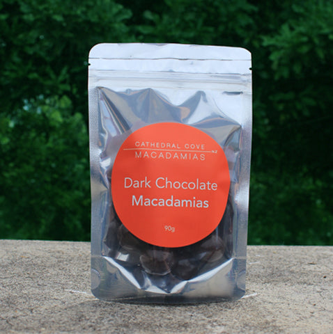 Dark Chocolate Coated Organic Macadamia Nuts 90g